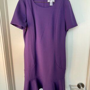 London Times Women's Feminine Ruffle Dress